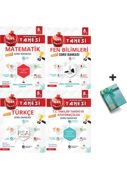 Muhtelif Nartest Yayınevi 8. Sınıf Nar Tanesi Soru Bankası Seti 2022 - 4 Kitap