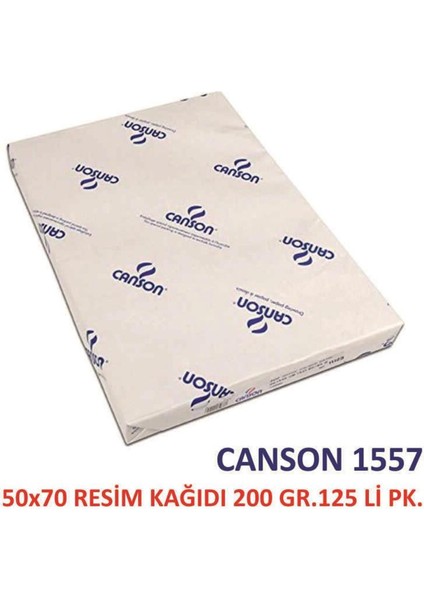 Canson 1557 50X70 Resim Kağıdı 200 GR.125 Li Paket Fotokopi ve Baskı Kağıtları