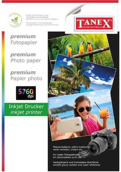 Tanex A4 240 Gr. Fotoğraf Kağıdı 20 Li Fotokopi ve Baskı Kağıtları