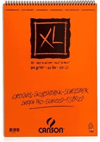 Canson A3 50 Yaprak Qroquıs Xl Albüm 90 gr 480506-98 Fotokopi ve Baskı Kağıtları