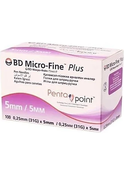 BD Micro-Fine Plus Kalem Iğnesi 0,25 mm 31 gr x 5 mm