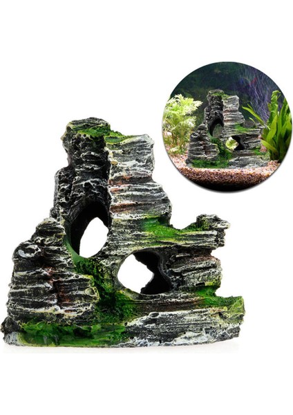 Akvaryum Dağ Süsleme Hill Balık Tankı Dekor Görünümü Taş Aquascaping Cave 11X5X11 cm (Yurt Dışından) fırsatları