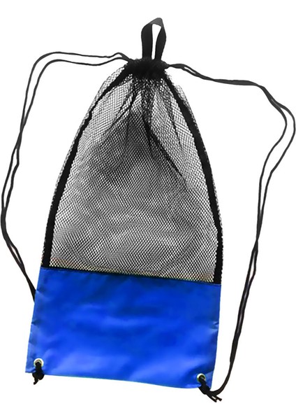 Dalış Ipli Mesh Çuval Çanta Dalış Ekipmanları Tutucu 29X13 "mavi ve Siyah (Yurt Dışından)
