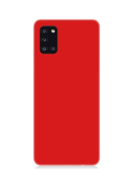 Samsung A31 Lansman Kılıf Arka Kapak Kırmızı
