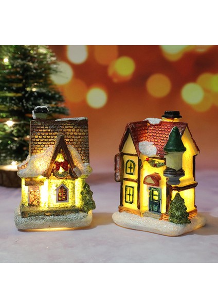Noel LED Işık Reçine Ev Noel Ev Tatil Süs Dekorasyon Çocuk Hediye Stil 2 modelleri