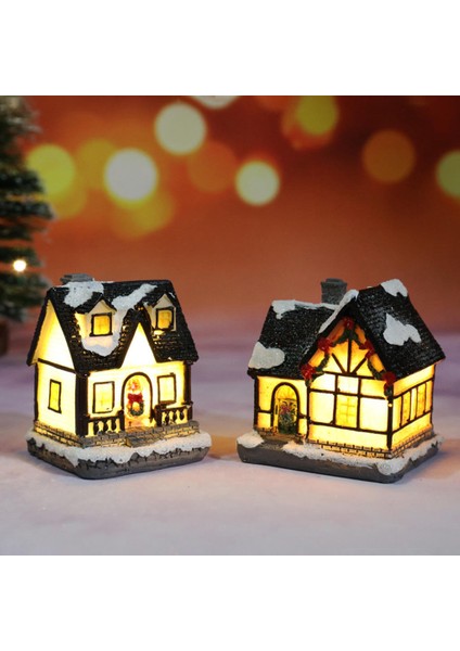 Noel LED Işık Reçine Ev Noel Ev Tatil Süs Dekorasyon Çocuk Hediye Stil 2 indirimleri