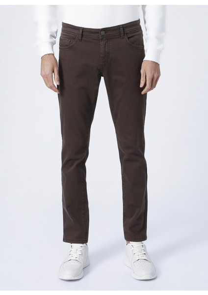 4A1400000101 Normal Bel Slim Fit Düz Kahve Erkek Pantolon
