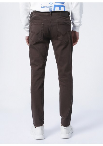 4A1400000101 Normal Bel Slim Fit Düz Kahve Erkek Pantolon