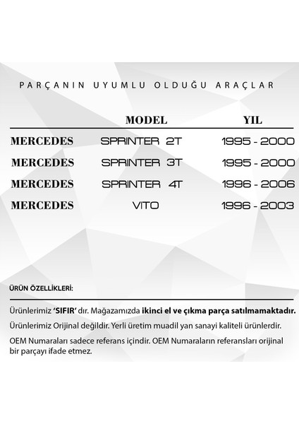 Alpha Auto Part Mercedes Sprinter , Vito Için Enjektör Borusu