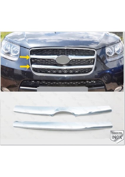 Hyundai Santa Fe Krom Ön Panjur 2 Parça 2006-2010 Paslanmaz Çelik fiyatları