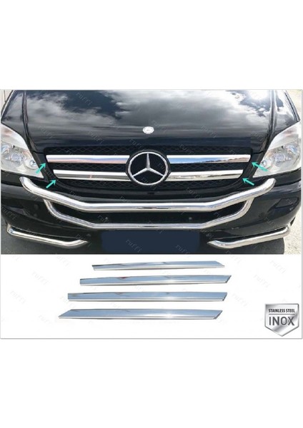 Mercedes Vito W639 Krom Ön Panjur 4 Parça 2010-2014 Paslanmaz Çelik fiyatları
