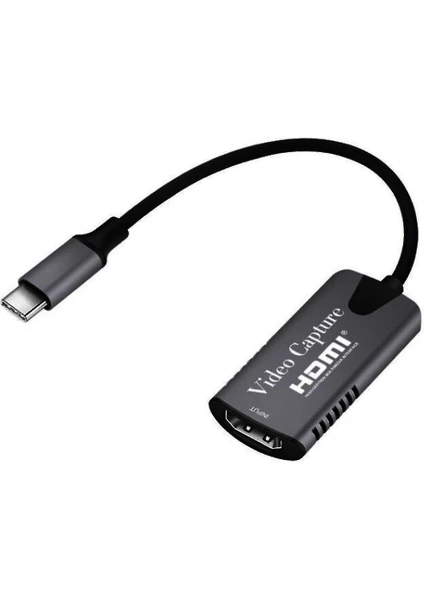 Coverzone HDMI - Typc-E Pc Video Capture Bilgisayar Video Yakalama Kartı Adaptör Çevirici