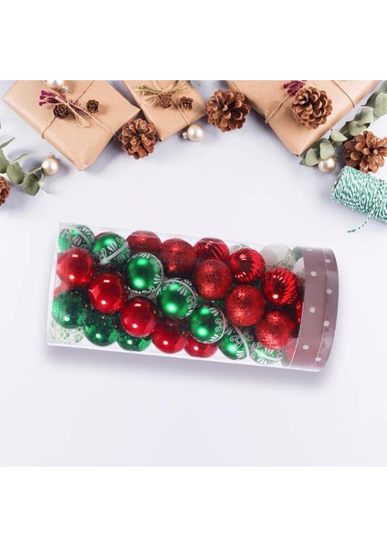 Noel Topu Süsler 50X Boyalı 2.36 Kırmızı Yeşil Beyaz (Yurt Dışından) indirimleri