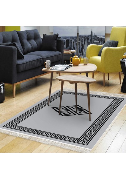 Eko Trend Djt Halı Yıkanabilir Kaymaz Taban 656m Modern Gri