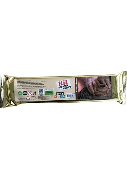 1000 Gram Kil Hamuru - Seramik Hamuru - Kahverengi - Doğal Kil Hamuru