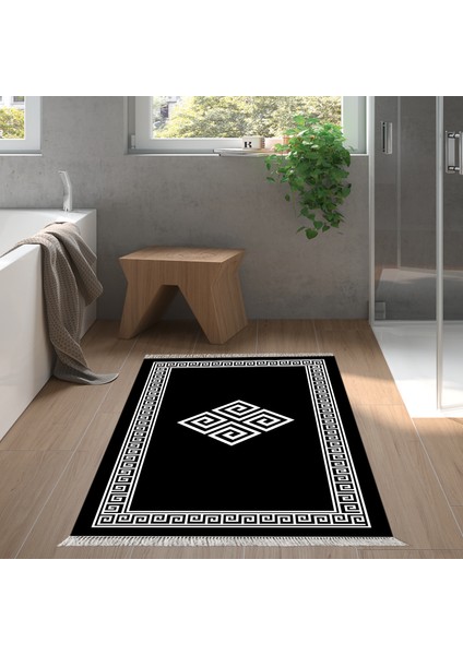Eko Trend Djt Halı Yıkanabilir Kaymaz Taban 656m Modern Siyah indirimleri