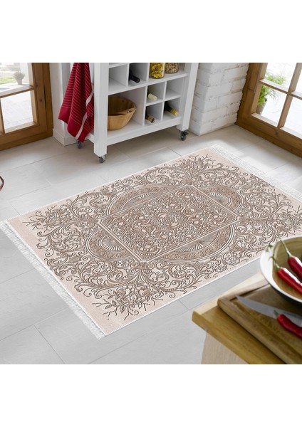 Eko Trend Djt Halı Yıkanabilir Kaymaz Taban 1488 Modern Kahve
