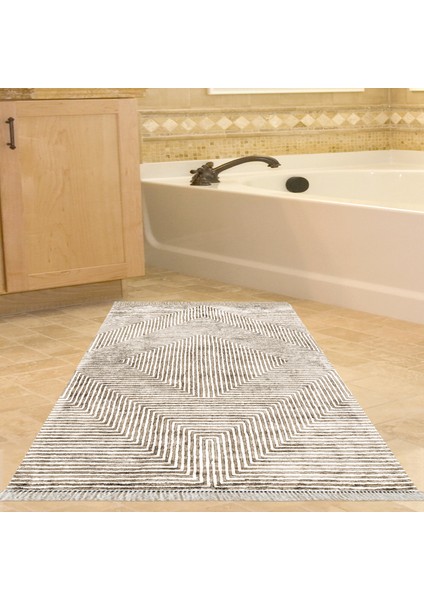 Eko Trend Djt Banyo Paspası Yıkanabilir Kaymaz Taban Mu134 Modern Kahve