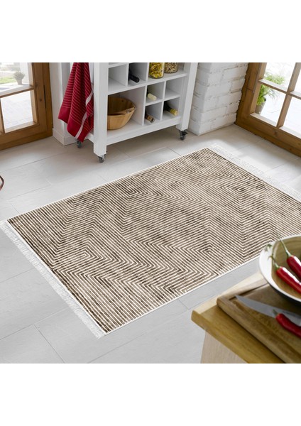 Eko Trend Djt Banyo Paspası Yıkanabilir Kaymaz Taban Mu134 Modern Kahve