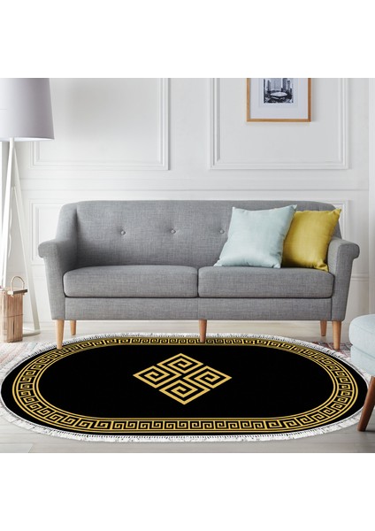 Eko Trend Djt Halı Yıkanabilir Kaymaz Taban 656m Oval Modern Gold