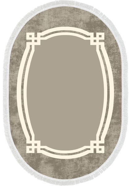 Eko Trend Djt Halı Yıkanabilir Kaymaz Taban 657m Oval Modern Camel