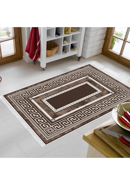 Eko Trend Djt Banyo Paspası Yıkanabilir Kaymaz Taban 651M Modern Kahve
