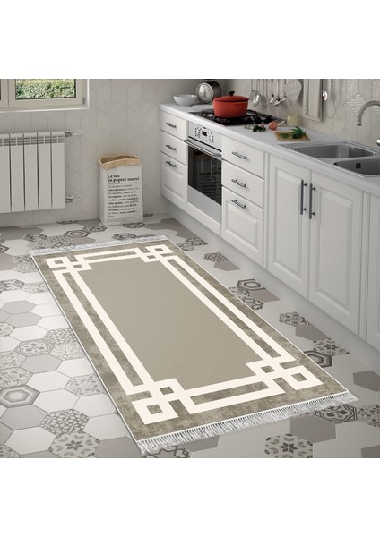 Eko Trend Djt Banyo Paspası Yıkanabilir Kaymaz Taban 657m Modern Camel