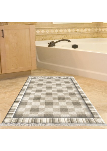Eko Trend Djt Banyo Paspası Yıkanabilir Kaymaz Taban 1913 Modern Kahve