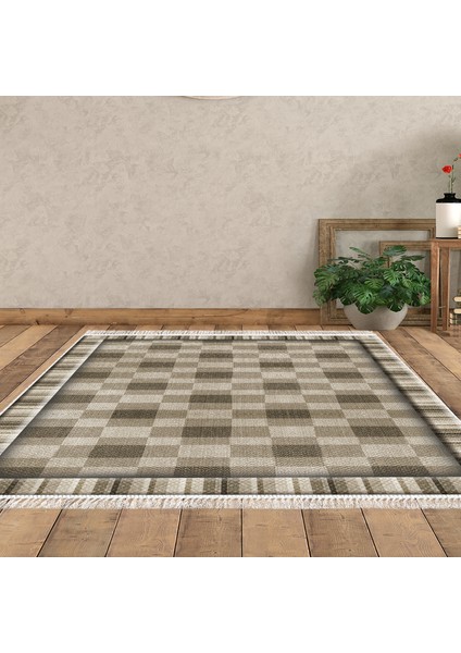 Eko Trend Djt Banyo Paspası Yıkanabilir Kaymaz Taban 1913 Modern Kahve