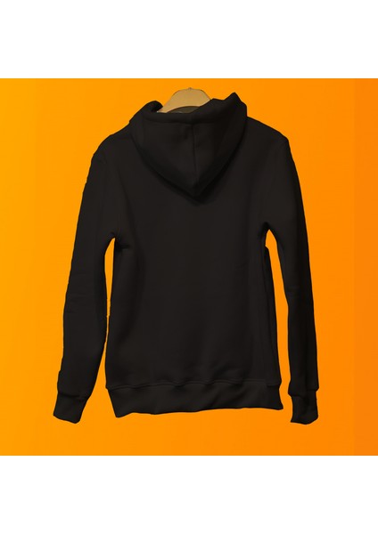 Siyah Basic Unisex Kapüşonlu Sweatshirt fiyatları