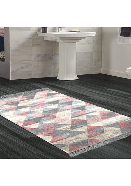 Eko Trend Djt Banyo Paspası Yıkanabilir Kaymaz Taban 661 Iskandinav Pudra