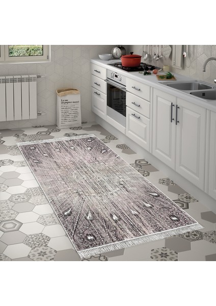 Eko Trend Djt Banyo Paspası Yıkanabilir Kaymaz Taban 743 Modern Pudra