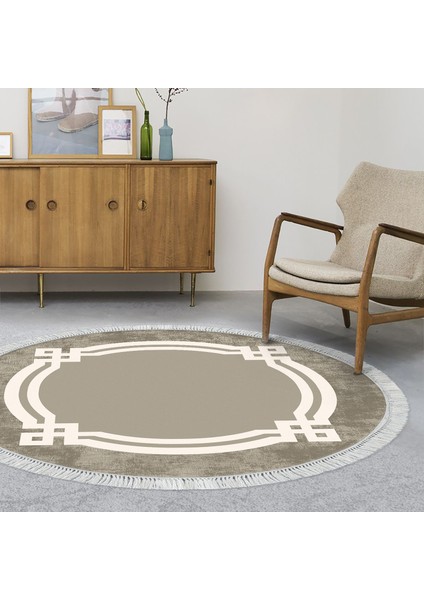 Eko Trend Djt Haı Yıkanabilir Kaymaz Taban 657m Yuvarlak Modern Camel