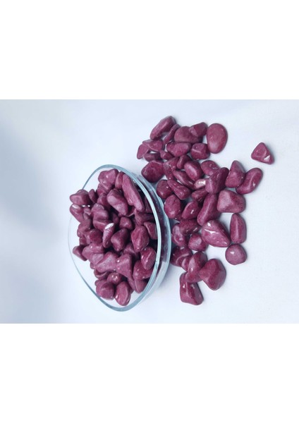 Dekoratif Bordo Renkte Orta (10-25MM) Çakıl Taşı 350 gr