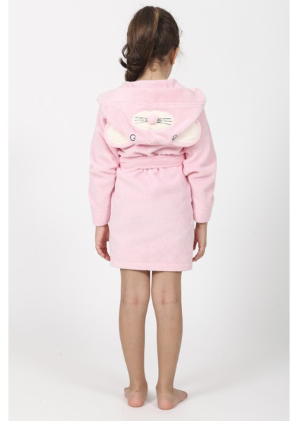 Koala Nakışlı Kulaklı Bambu Cotton Çocuk Bornozu