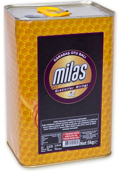 Karabaş Otu Balı 5 kg Milas Üreticiler Birliği
