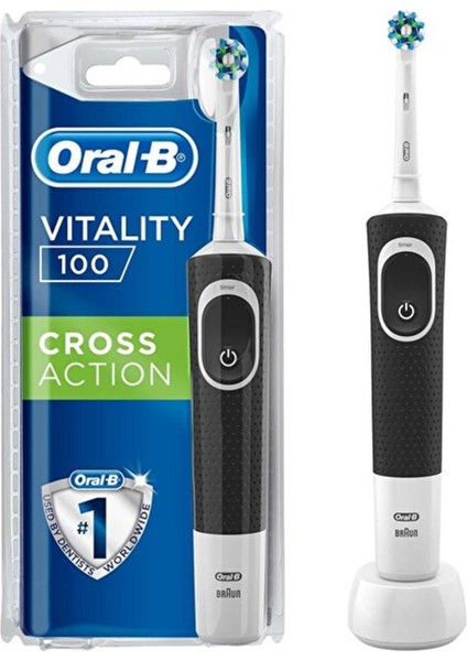 Oral_b Oral-B D'100 Şarjlı Black Crossaction Diş Fırçası Kategori Manuel Diş Fırçası
