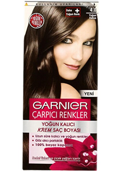 Garnier Çarpici Renkler Garnier Color Sensation Çarpıcı Renkler 4,0 Yoğun Kahve Saç Boyası Kategori Saç Boyası