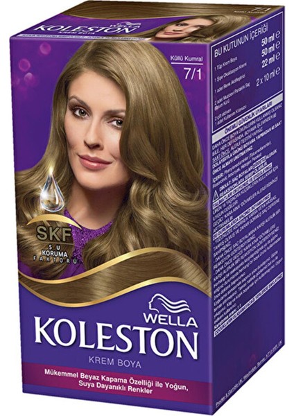 Wella Koleston Set Saç Boyası 7/1 Küllü Kumral Kategori Saç Boyası