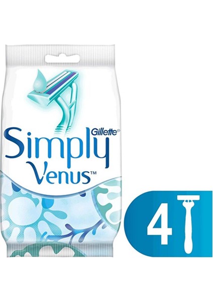 Gillette Simply Venus 2 Kullan At Kadın Tıraş Bıçağı 4'lü Kategori Tıraş Bıçağı