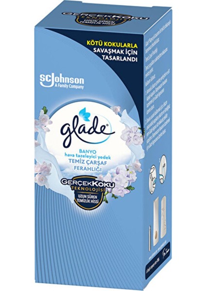 Glade Banyo Hava Tazeleyici Yedek Temiz Çarşaf Ferahlığı 10 ml Kategori Oda Kokusu