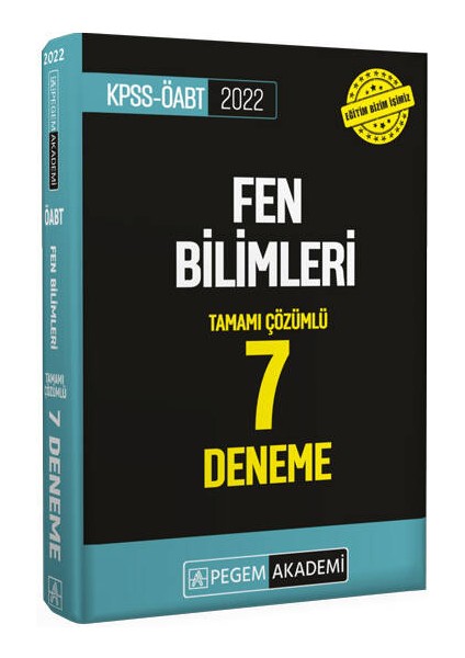 2022 ÖABT Fen Bilimleri Tamamı Çözümlü 7 Deneme