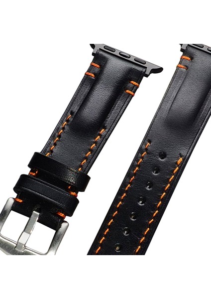 Craft Siyah Vintage Model 38-40-41 Apple Watch Uyumlu Kordonu Siyah-Turuncu fiyatları