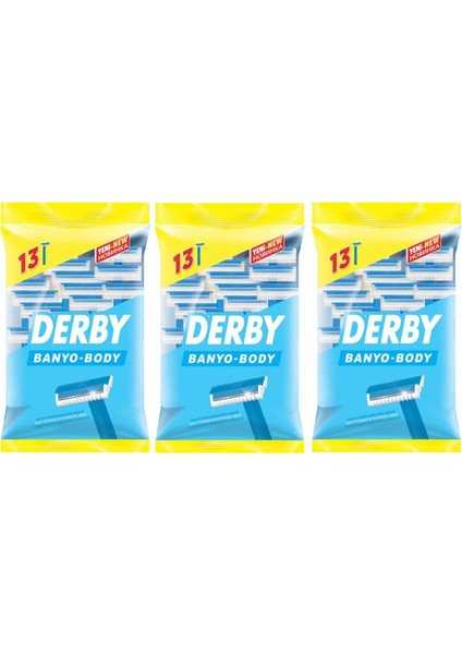 Tek Bıçaklı Banyo Tıraş Bıçağı 13'lü x 3 Paket
