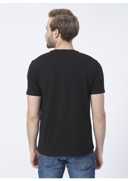 Siyah Erkek Basic Modal T-Shirt ROMEO-V fırsatları