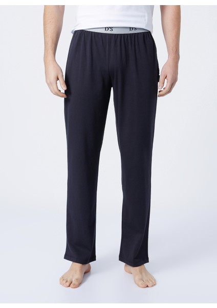 Normal Bel Düz Gri Erkek Pijama Alt