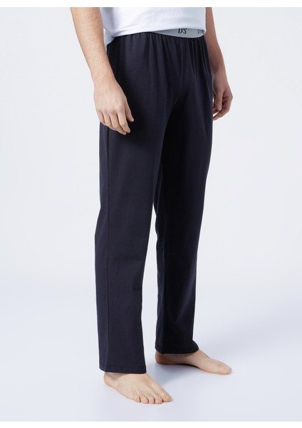 Normal Bel Düz Gri Erkek Pijama Alt