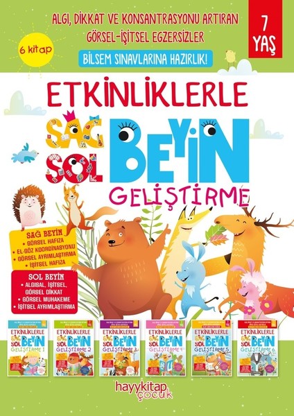 Etkinliklerle Sağ Beyin Sol Beyin Geliştirme 7 Yaş - 6’lı Set - Canan Öztürk