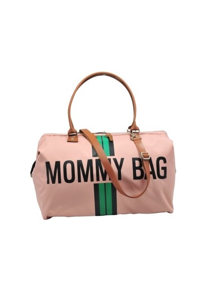 Babysi Mommy Bag Exclusive Tasarım Çizgili 3 Lü Set Pudra Baby Anne Bebek Bakım ve Kadın Çantası