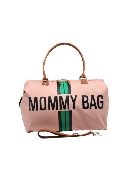 Babysi Mommy Bag Exclusive Tasarım Çizgili 3 Lü Set Pudra Baby Anne Bebek Bakım ve Kadın Çantası